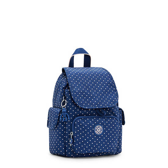 Kipling City Pack Mini Printed Rygsække Blå | DK 1496PJ